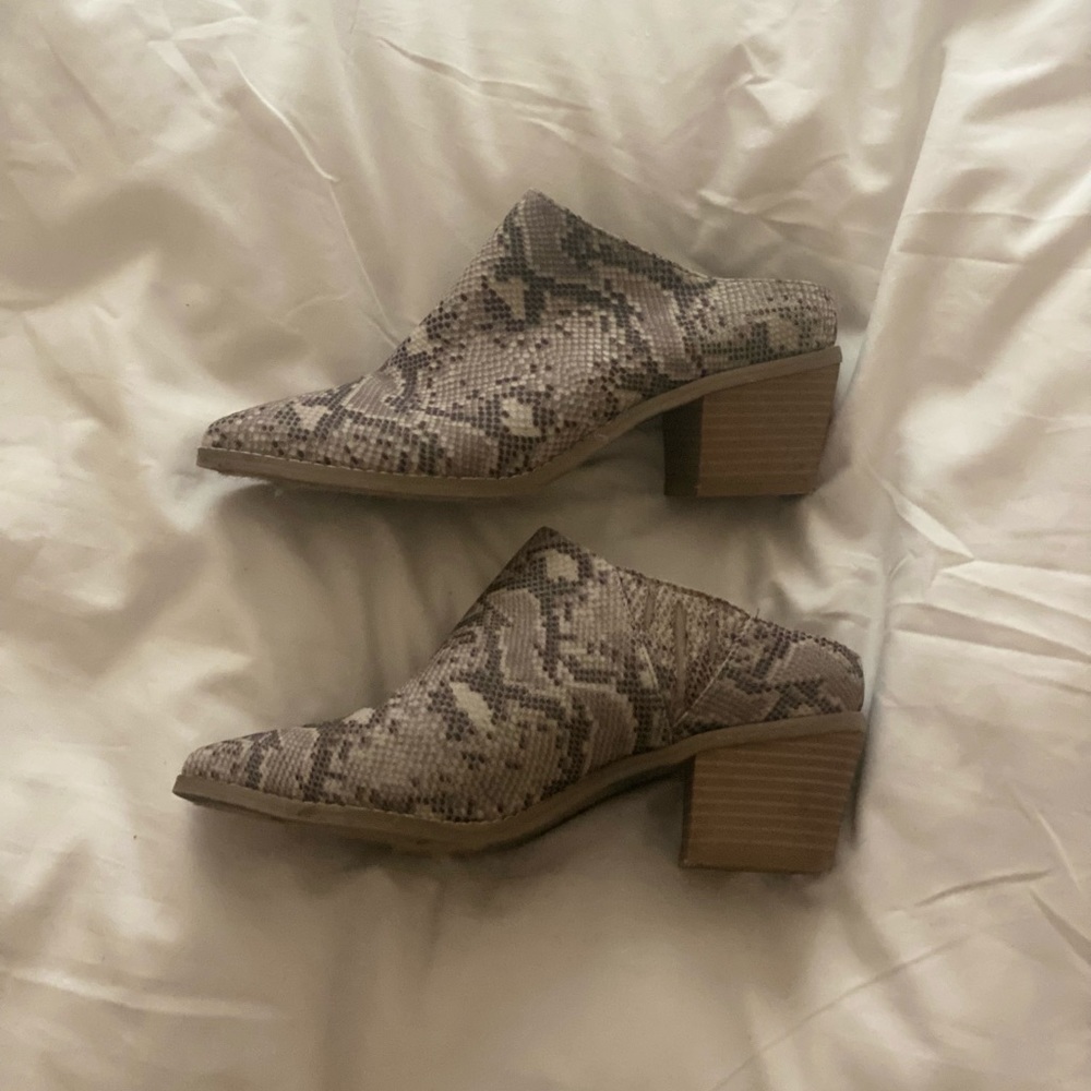 Snake skin booties